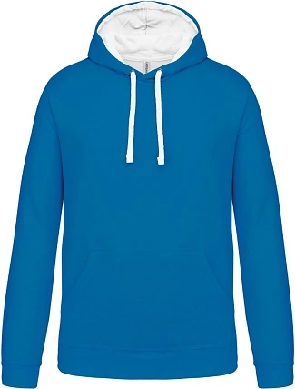 Kariban K 446 Mikina s kapucňou v kontrastných farbách 20.K446 tropical blue/white Kariban K 446 Mikina s kapucňou v kontrastných farbách 20.K446 tropical blue/white