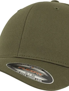 Flexfit 6277 6-panelová čiapka Flexfit Wooly Combed 55.6277 olivová