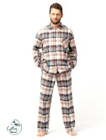Pánske pyžamo Key MNS 443 B25 dĺžka/r 3XL-4XL so zipsom