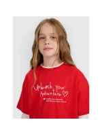 Dievčenské tričko s potlačou 4F 4FJRAW25TTSHF3188-62S