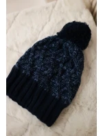 Milano fleecová čiapka K203 navy blue melange+green