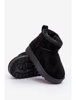 Dziecięce Śniegowce Botki Ocieplane Czarne Nallita