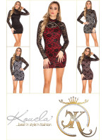 Sexy KouCla minidress bi-coloured with lace