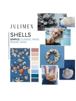 Nohavičky Shells Simple Maxi modrá a biela - Julimex