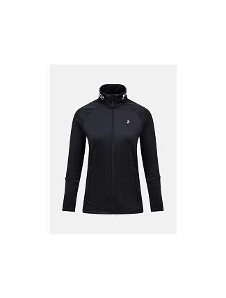Dámska mikina PEAK PERFORMANCE W Rider Essentials Zip Jacket, čierna Dámska mikina PEAK PERFORMANCE W Rider Essentials Zip Jacket, čierna