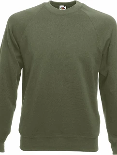 Fruit of the Loom Classic Raglan Sweat – mikina s raglánovými rukávmi 16.2216 classic olive