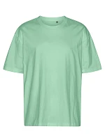 Neutral T 60011 Oversize bio tričko s potlačou „Tiger“ 77.T011 v odtieni dusty mint