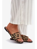 Płaskie Klapki Damskie Z Ozdobną Klamrą Panterka Clariola