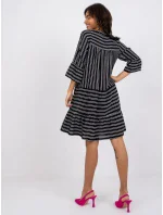Šaty D73771M30214C čiernobiele
