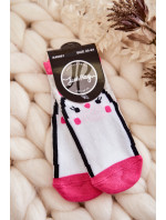 Detské klasické bavlnené ponožky sivo-ružové