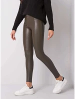 Dámske legíny RV LG 6007.11 Tmavá khaki zelená - Rue Paris