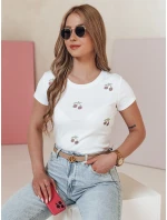 Dámske bavlnené tričko CHERRYDUST white FashionStreet RY2853