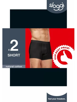 sloggi men 24/7 Short 2P - BLACK - SLOGGI BLACK - SLOGGI