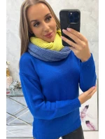 KN14 Dámsky dvojfarebný čepiec kiwi+jeans