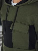 Pánska khaki mikina FashionStreet BX5913
