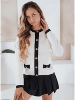 Dámsky sveter CHICLINE ecru FashionStreet MY2557 Dámsky sveter CHICLINE ecru FashionStreet MY2557