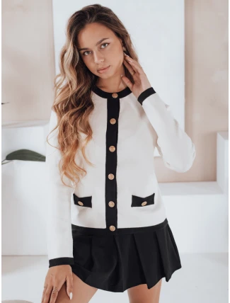 Dámsky sveter CHICLINE ecru FashionStreet MY2557 Dámsky sveter CHICLINE ecru FashionStreet MY2557