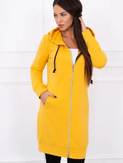 Mikina s kapucňou v horčicovej farbe