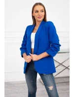 Bunda s chlopňou elegantná chrpová modrá