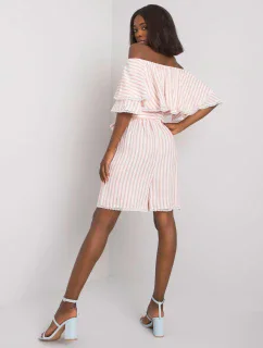 Šaty LK SK 507354.30P bielo-ružové