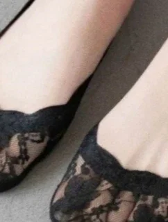 Dámske ponožky baleríny - silikón, čipka 1092