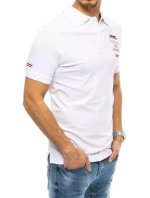 FashionStreet biele vyšívané polo tričko PX0436