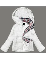 Miss TiTi (2360) Dámska voľná bunda v ecru farbe s kapucňou Miss TiTi (2360) Dámska voľná bunda v ecru farbe s kapucňou