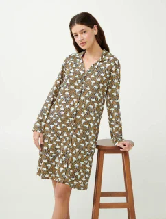 Vamp - Nočná košeľa na gombíky s potlačou slona 21003 - Vamp