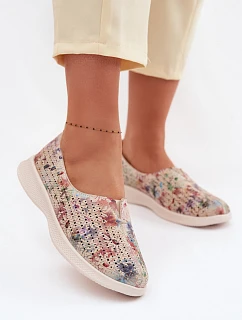 Semišové perforované dámske čižmy Eliva Multicolor
