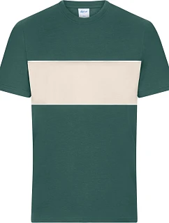 Daiber 8049 Tričko z biobavlny „Colour-Block“ 02.8049 dymovo zelená/pieskovcová