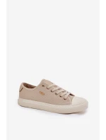 Materiałowe Trampki Damskie Big Star RR274767 Beżowe