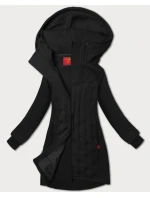 Čierna dámska dlhá mikina s kapucňou LHD (AMG-178) - Goodlooking