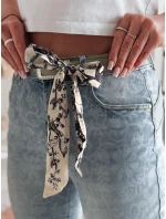 Dámske úzke džínsy s opaskom FLORENCIO modré FashionStreet UY2457