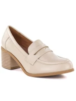 Dámske lordy na podpätku béžové M.Daszynski MR2201D-3A