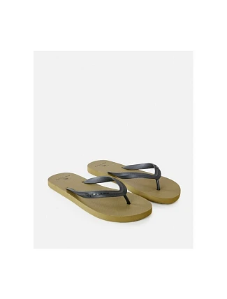Plážové šľapky RIP CURL Brand Logo Bloom Open Toe v olivovej farbe