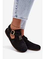 Dámske sandále z prírodného semišu Big Star TT274544 Black Dámske sandále z prírodného semišu Big Star TT274544 Black