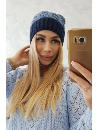 Bibiana fleecová čiapka K264 navy blue+jeans Bibiana fleecová čiapka K264 navy blue+jeans