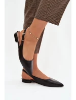 Baleríny se zlatým sponem Černé Iverelle