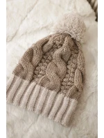 Paris fleecová čiapka K212 tmavo béžová + béžová Paris fleecová čiapka K212 tmavo béžová + béžová