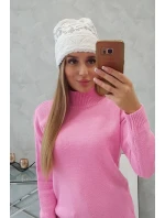 Dámska čiapka Kira K374 biela+sivá