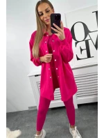3dielny set blúzka, top a legíny fuchsiová 3dielny set blúzka, top a legíny fuchsiová