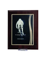 Plastový diplom s vygravírovaným kovovým štítkom