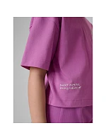 Dievčenské voľné tričko s potlačou 4F 4FJRSS26TTSHF3827-51S