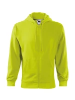 Trendy mikina na zips pánska limetková