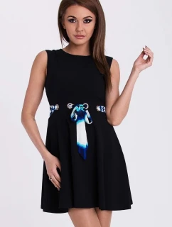 EMAMODA dámske šaty bez rukávov čierne - Čierna / S - YNS