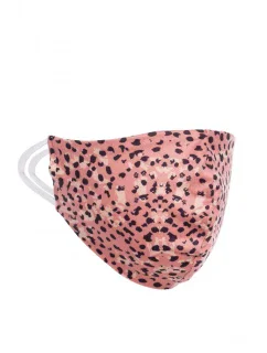 Ochranná maska s potlačou - lososovo ružová