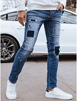 Pánske modré džínsové nohavice UX4297 modré - FashionStreet