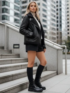 Dámske ponožkové topánky čierne FashionStreet ZY1014