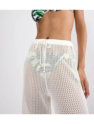 Plážové háčkované nohavice MyWear - SILK WHITE - TRIUMPH SILK WHITE - TRIUMPH