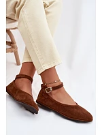 Baleríny z prírodného semišu Big Star TT274211 Camel Baleríny z prírodného semišu Big Star TT274211 Camel